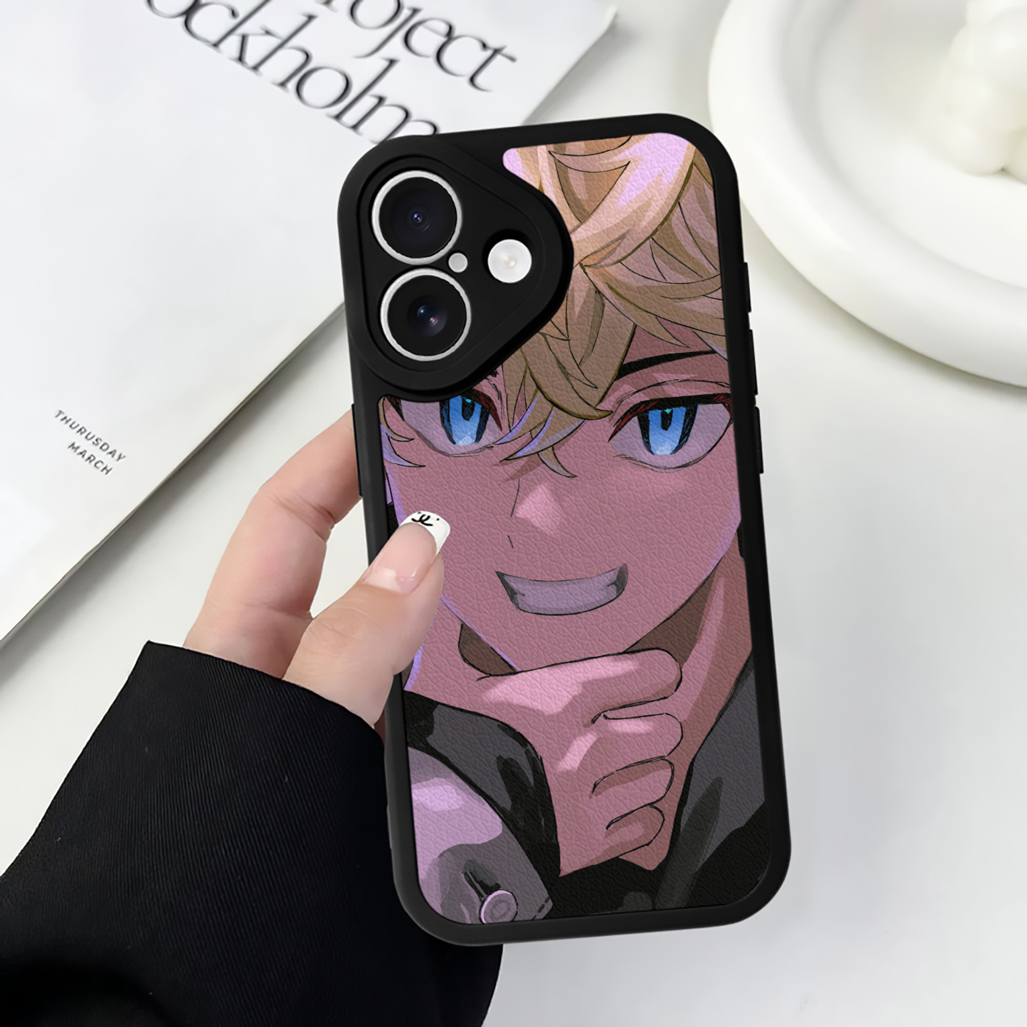 （画像用） 東京リベンジャーズ Tokyo Revengers 【iPhone 16シリーズ対応】シリコンスマホケース（レザー調） 材質：シリコン